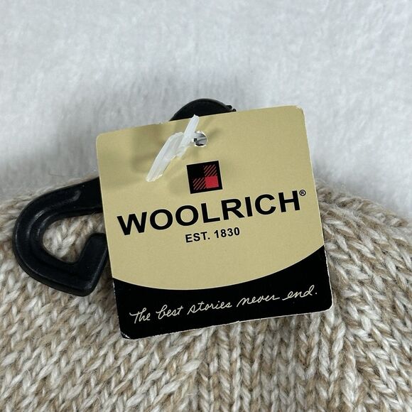 Woolrich Beanie Hat Wool Blend Knit Cream Pattern Winter Cap NWT One Size main image 4